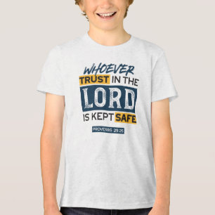 Camiseta Triblenda Arte de cita bíblica - Proverbios 29:25 Confianza