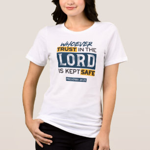 Camiseta Triblenda Arte de cita bíblica - Proverbios 29:25 Confianza