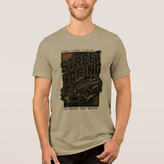 Camiseta Triblenda Arte de coche deportivo Retro Fast Lane Fever