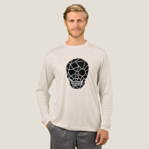 Camiseta Triblenda Arte de cráneo geométrico masculino