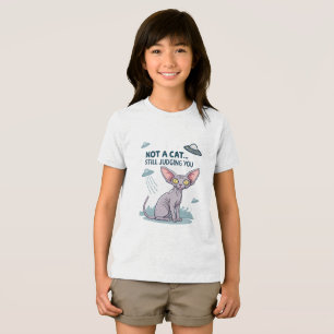 Camiseta Triblenda Arte de dibujos animados sarcásticos de gato Sphyn