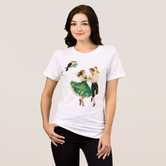 Camiseta Triblenda Arte de diseño romántico de baile folclórico vinta