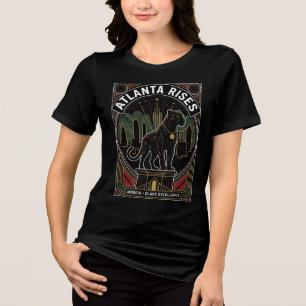 Camiseta Triblenda Arte de Excelencia Negra Pantera Negra Atlanta Ris