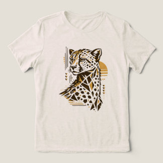 Camiseta Triblenda Arte de Fauna Africana - Gráfica de Mujer con Guep