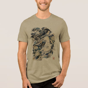 Camiseta Triblenda Arte de la mujer de nieve japonesa   Yokai de invi