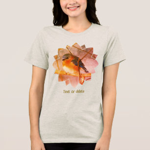 Camiseta Triblenda Arte de la naturaleza de pájaro azul personalizado