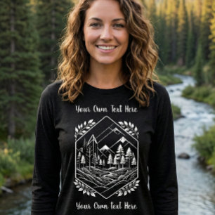 Camiseta Triblenda Arte de línea al aire libre Aventura en la montaña