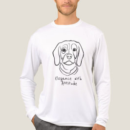 Camiseta Triblenda Arte de línea de Beagle, Elegancia con Actitud