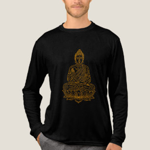 Camiseta Triblenda Arte de línea elegante del Señor Buda sentado en l