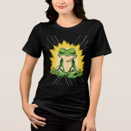 Camiseta Triblenda Arte de Meditación de la Rana Zen Super Saiyan Glo