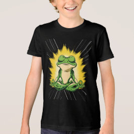 Camiseta Triblenda Arte de Meditación de la Rana Zen Super Saiyan Glo