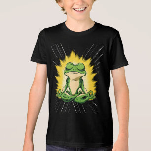 Camiseta Triblenda Arte de Meditación de la Rana Zen Super Saiyan Glo