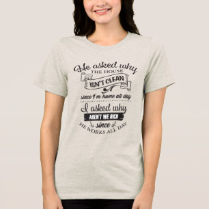 Camiseta Triblenda Arte de palabra rico casa divertida del océano Esp