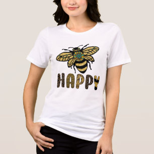 Camiseta Triblenda Arte de palabras alegres de abejas