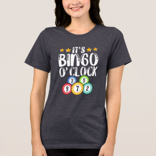 Camiseta Triblenda arte de palabras Cute Bingo en punto