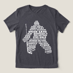 Camiseta Triblenda Arte de palabras de Goaltender de hockey