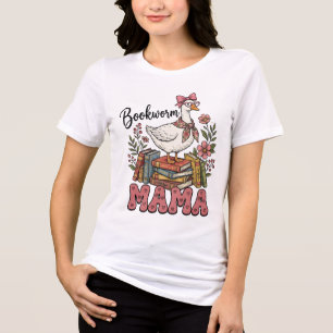 Camiseta Triblenda Arte de palabras de Mama gusano de libro lindo