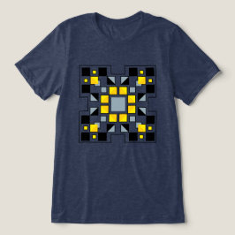 Camiseta Triblenda Arte de patrón de colcha geométrica moderna