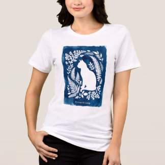 Camiseta Triblenda Arte de pérdida de mascota silueta de gato botánic