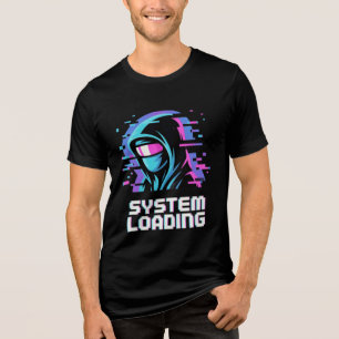 Camiseta Triblenda Arte de sudadera con capucha de error cibernético: