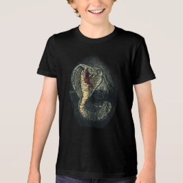 Camiseta Triblenda Arte de tatuaje de cobra feroz en jungla oscura