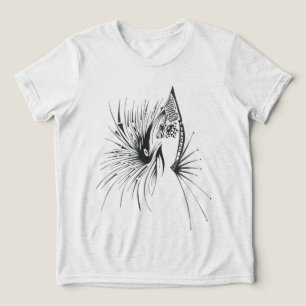 Camiseta Triblenda Arte de tatuaje tribal abstracto negro blanco puer