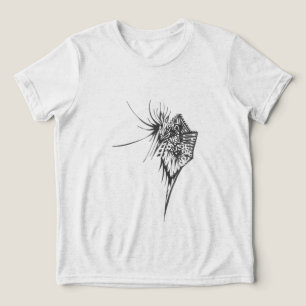Camiseta Triblenda Arte de tatuaje tribal abstracto negro y blanco