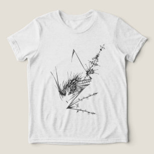 Camiseta Triblenda Arte de tatuaje tribal abstracto negro y blanco de