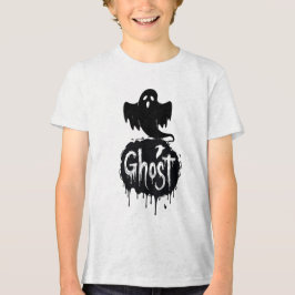 Camiseta Triblenda Arte de texto que gotea de terror oscuro - Fantasm