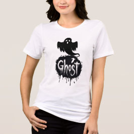Camiseta Triblenda Arte de texto que gotea de terror oscuro - Fantasm