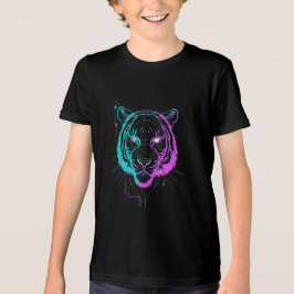 Camiseta Triblenda Arte de tigre digital neón