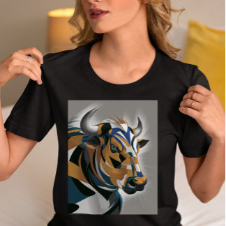 Camiseta Triblenda Arte de toro geométrico