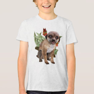 Camiseta Triblenda Arte de vida silvestre de suricata lindo con aloe