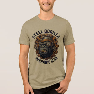Camiseta Triblenda Arte del club de mecánicos Steel Gorilla