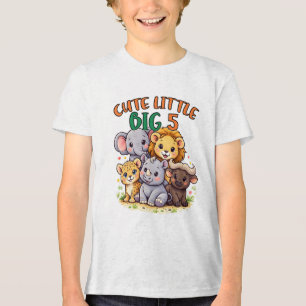 Camiseta Triblenda Arte del corazón de la guardería safari Big 5 lind