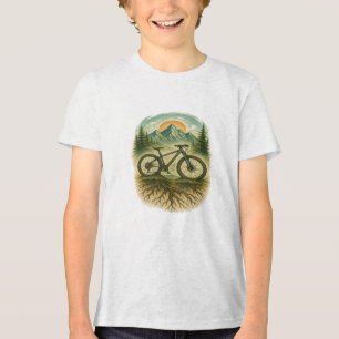 Camiseta Triblenda Arte en bicicleta de montaña para amantes de la na