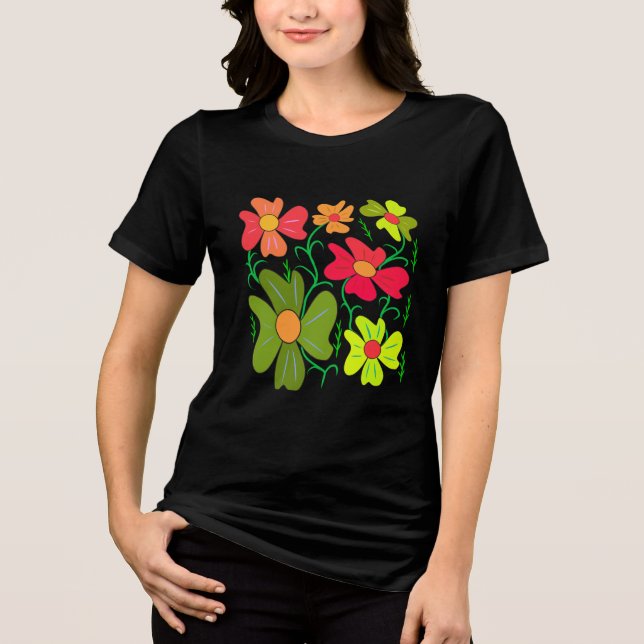 Camiseta Triblenda Arte floral (Anverso)