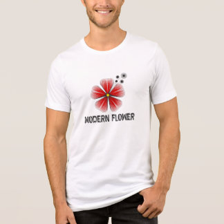 Camiseta Triblenda Arte Gráfico de Flor Geométrica Roja Moderna