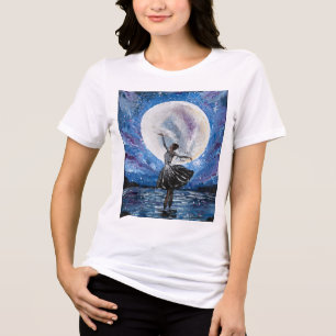 Camiseta Triblenda Arte hecho a mano: bailando con la luna