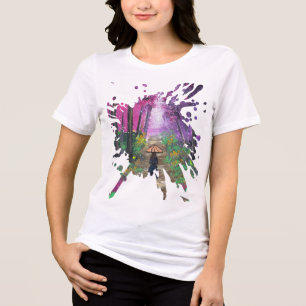 Camiseta Triblenda Arte hecho a mano - Caminando solo
