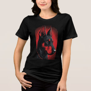 Camiseta Triblenda Arte impreso de perro Doberman Regalo para amantes