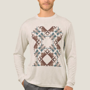 Camiseta Triblenda Arte inspirado en el suroeste de cruces beige azul