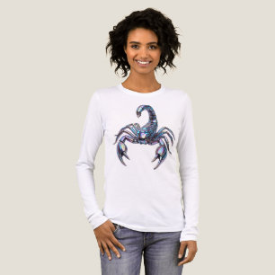 Camiseta Triblenda Arte Mecánico Escorpión Cibernético Iridescente