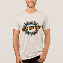 Camiseta Triblenda Arte Pop Retro de Explosión de Medio Tono de Cómic