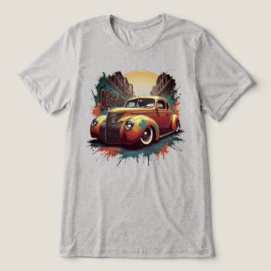Camiseta Triblenda Arte Retro Colorido de Coche Clásico Lowrider de l