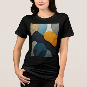 Camiseta Triblenda Arte Texturizado de Formas Geométricas Abstractas