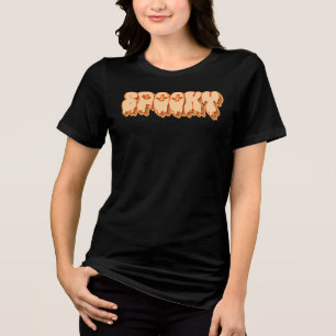 Camiseta Triblenda Arte tipográfico retro espeluznante diseño groovy