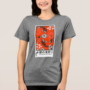 Camiseta Triblenda Arte Tranquilo de Carpas Koi Japonesas