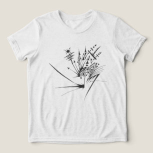 Camiseta Triblenda Arte Tribal Abstracto Blanco Negro 100 Tatuajes