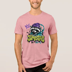 Camiseta Triblenda Arte Urbano Graffiti Mapache Estilo Punk